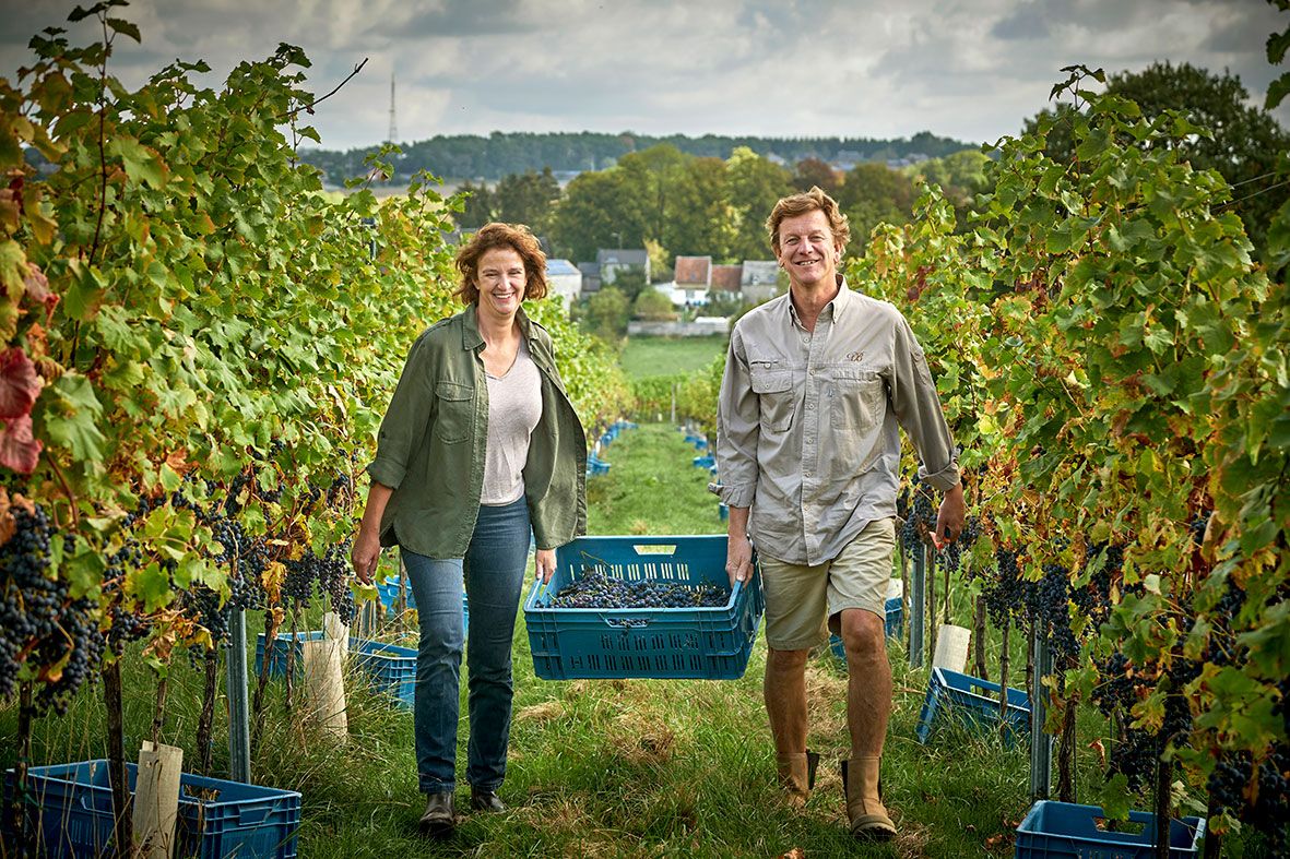 Château de Bioul andy et vanessa dans les vignes